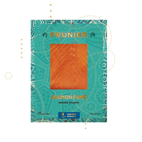 Norwegian smoked salmon slices Prunier (2 or 4 slices)