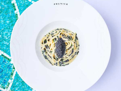 Linguine with caviar recipe by Chef Yannick Alléno
